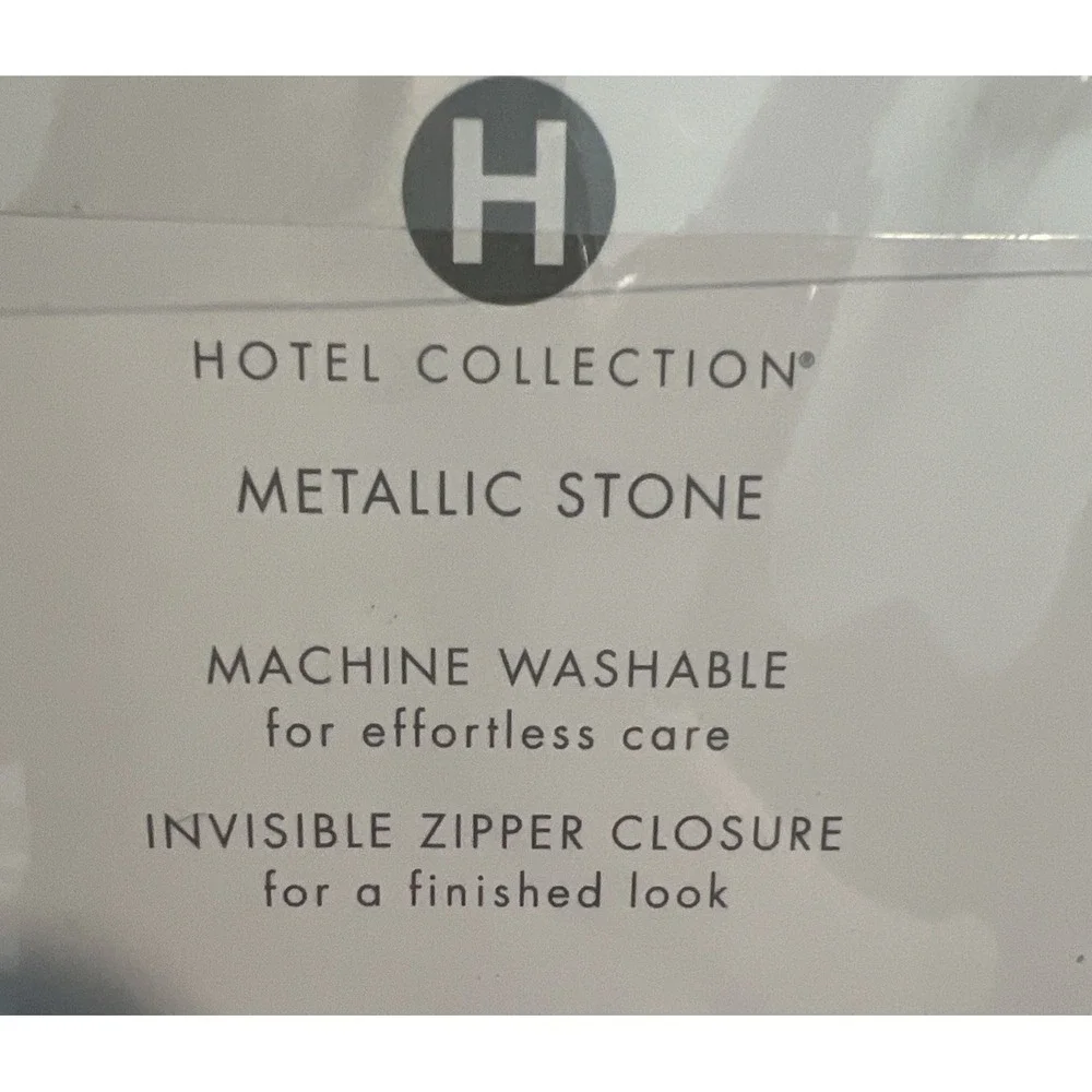 Hotel Collection Euro Pillow 1-Sham Metallic Stone 26